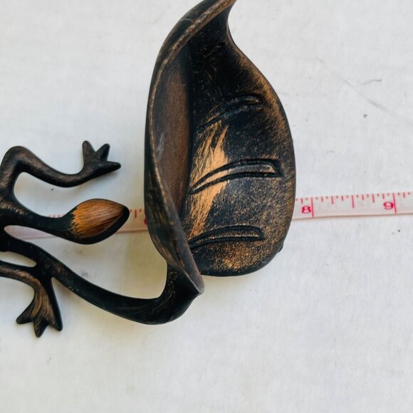 Partylite Cast Iron Metal Bronzed LIZARD Hanging Candle Holder Sconce Home Decor - Picture 5 of 7